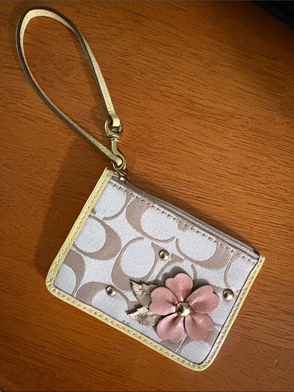 Coach Floral Wristlet Card Case